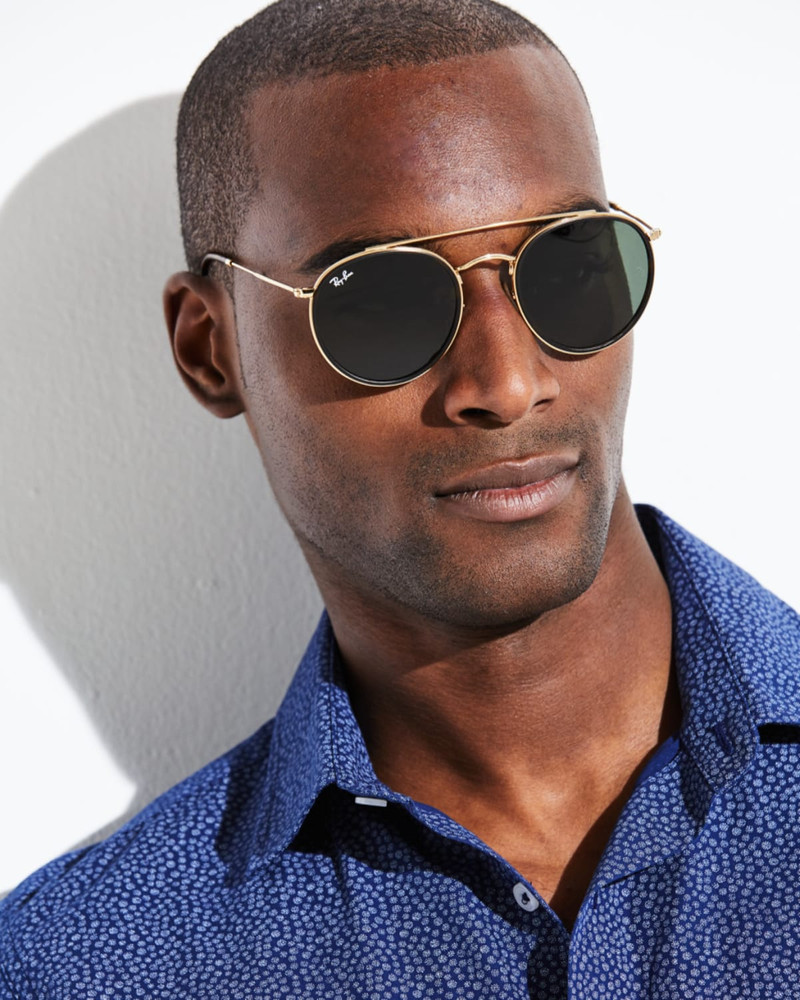 Ray-Ban Men's RB3647 Round Double-Bridge Sunglasses outlook