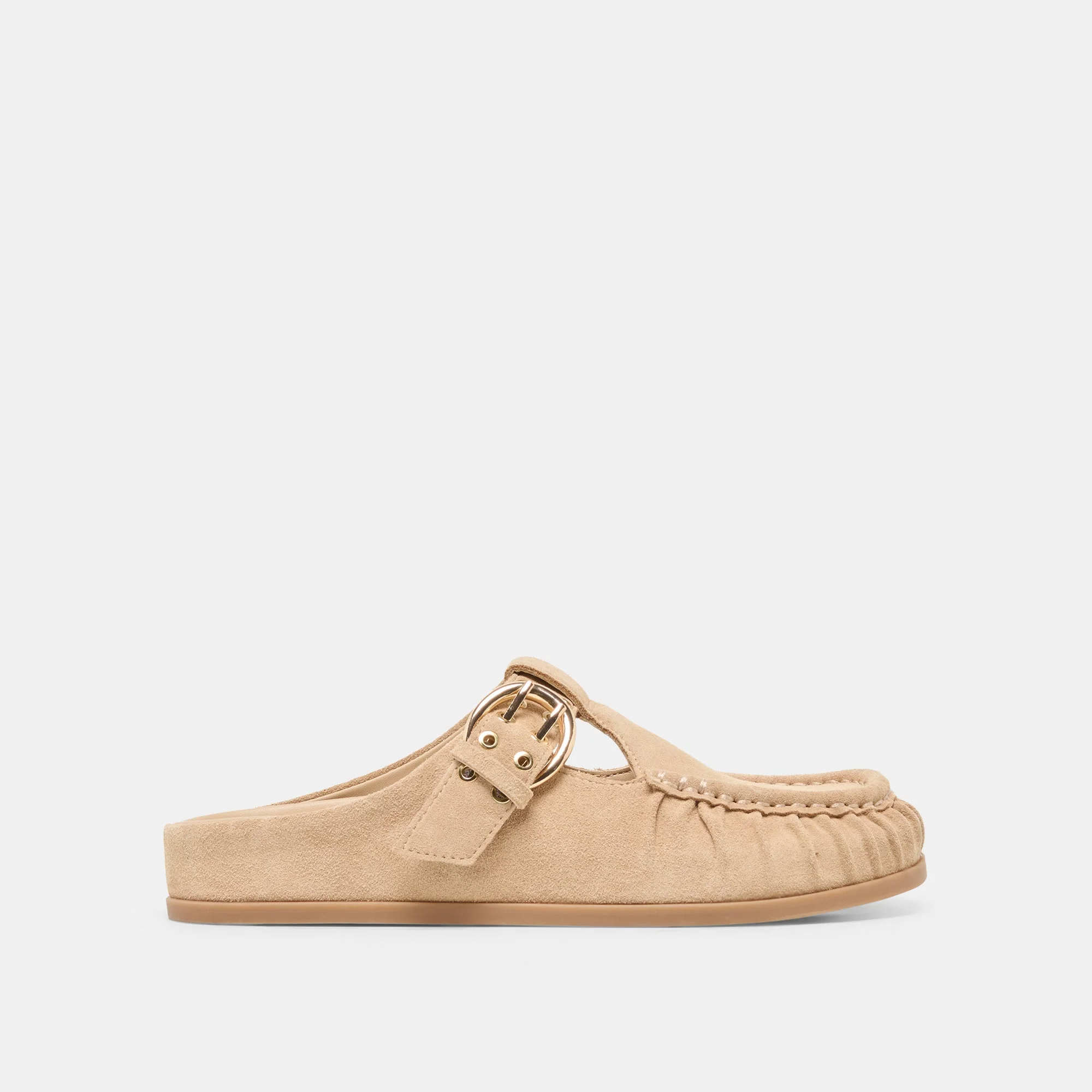 JEANNE FLATS CAMEL SUEDE - 1