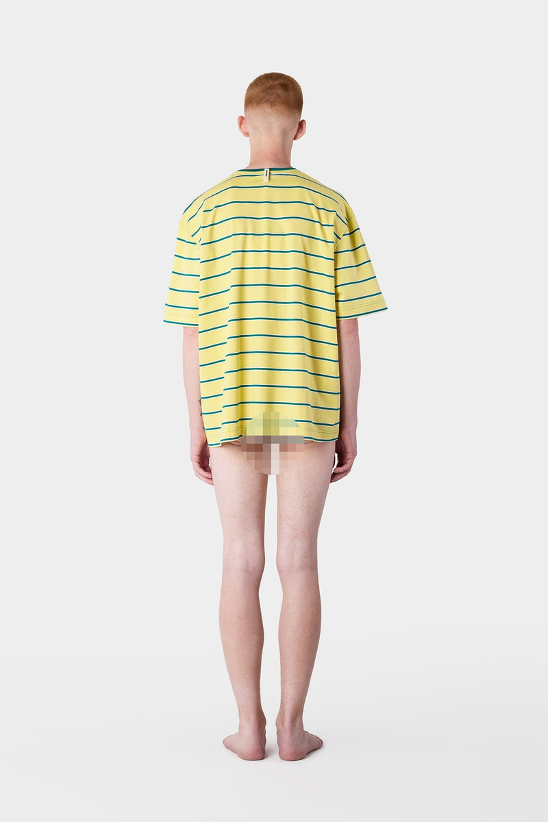 STRIPED OVER T-SHIRT / yellow 8