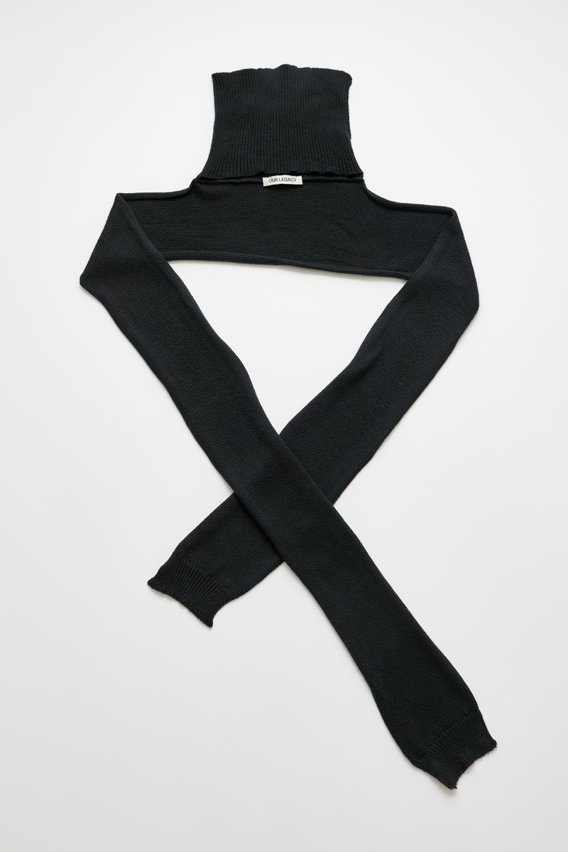 Mock Scarf Black Cloud Cotton 1