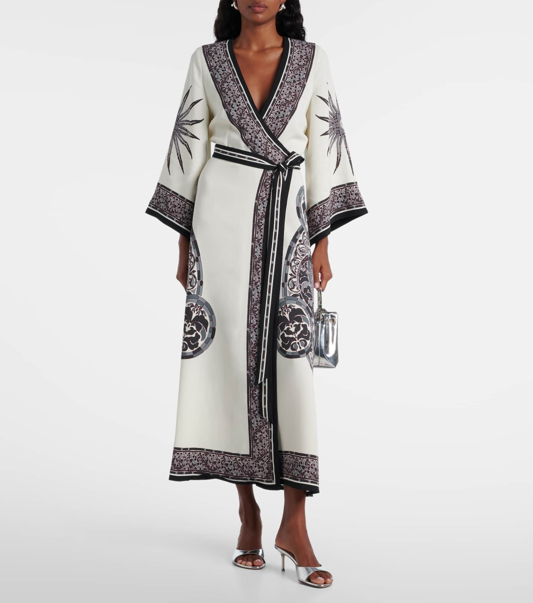 Printed wrap dress - 2
