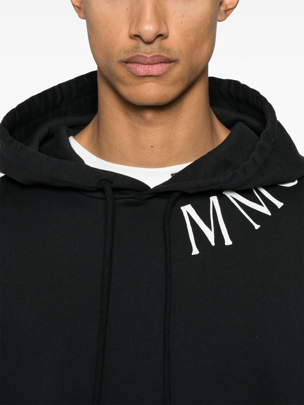 numbers-print hoodie - 5