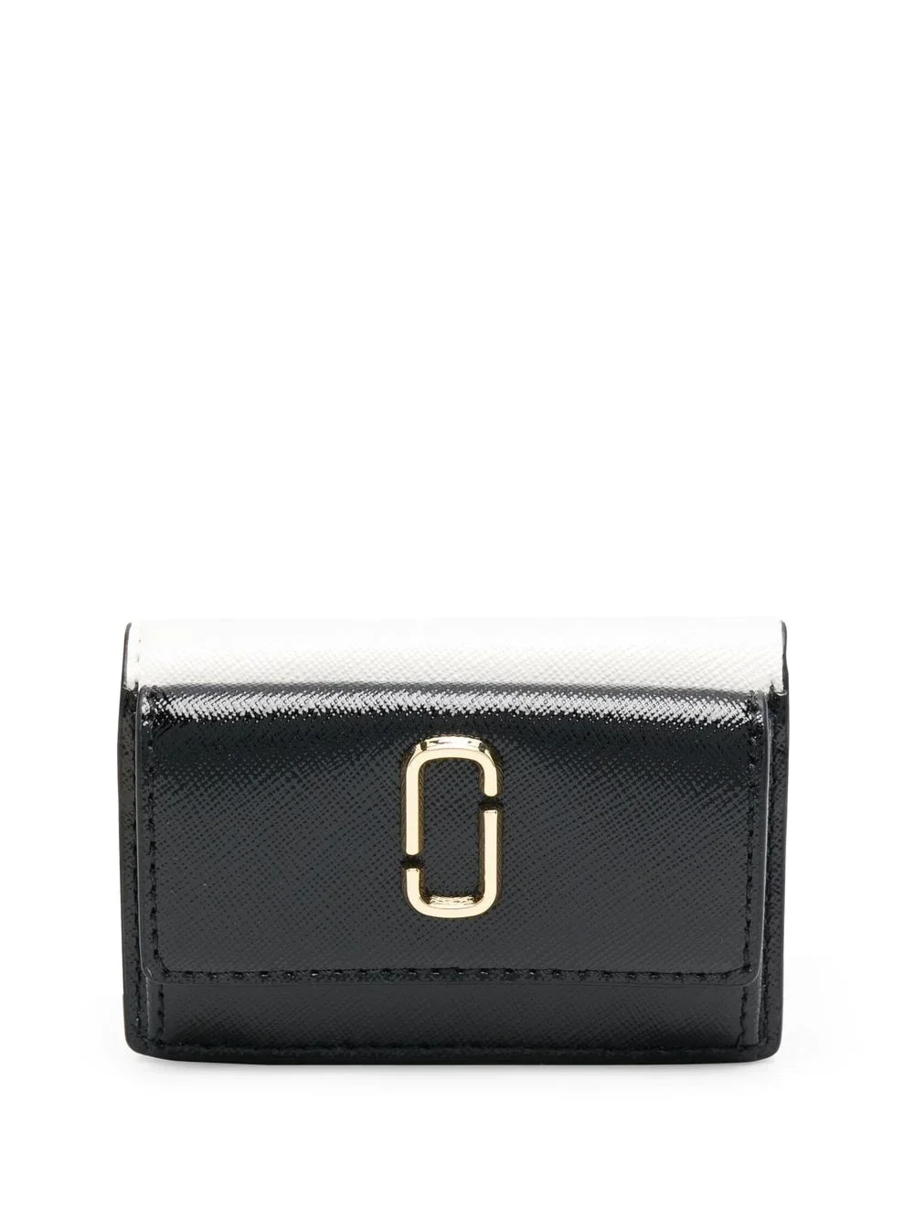 logo-plaque leather purse - 1