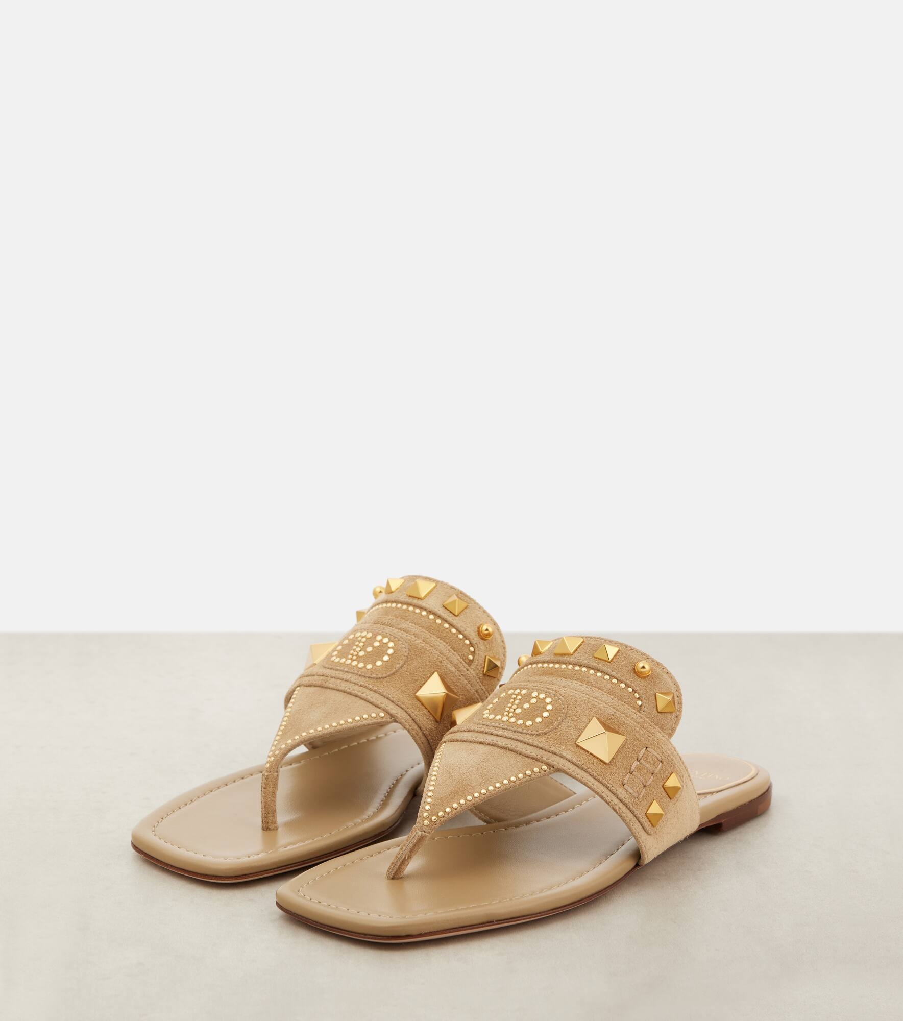 Plaster Caster suede thong sandals - 4