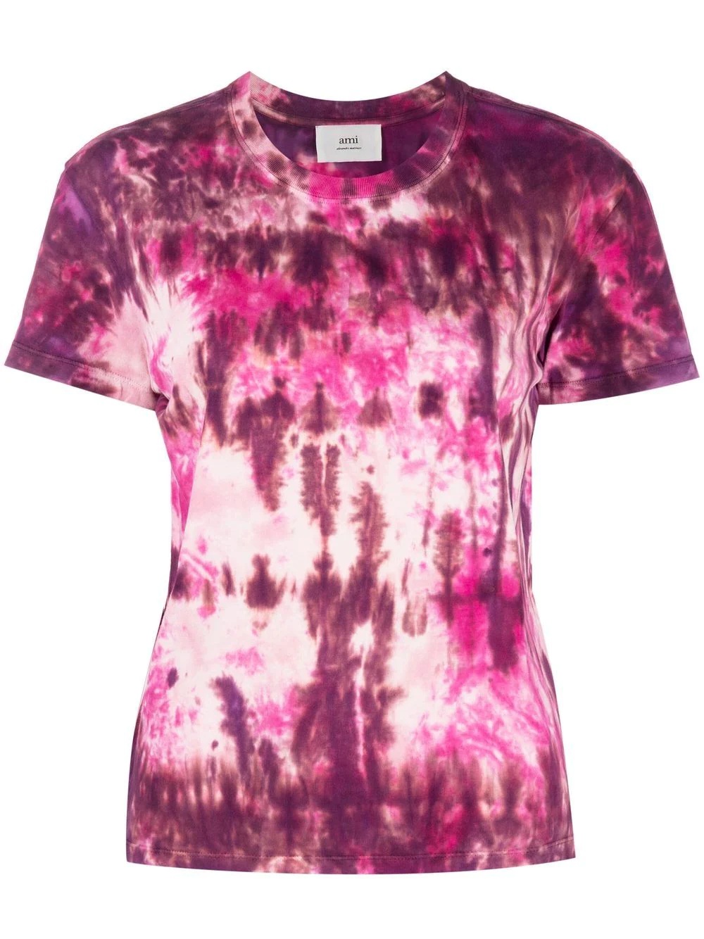 tie dye-print cotton T-shirt - 1