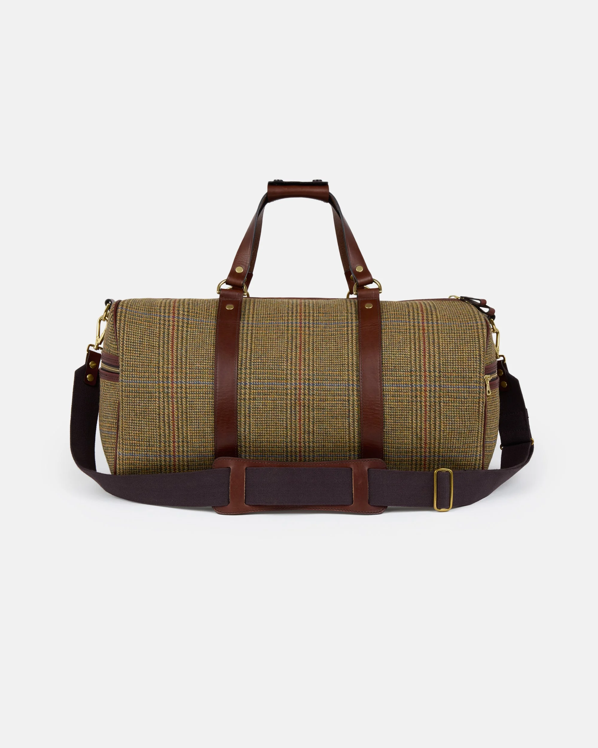 MADE-IN-ENGLAND BROLIVE PLAID TWEED DUFFLE BAG - 1