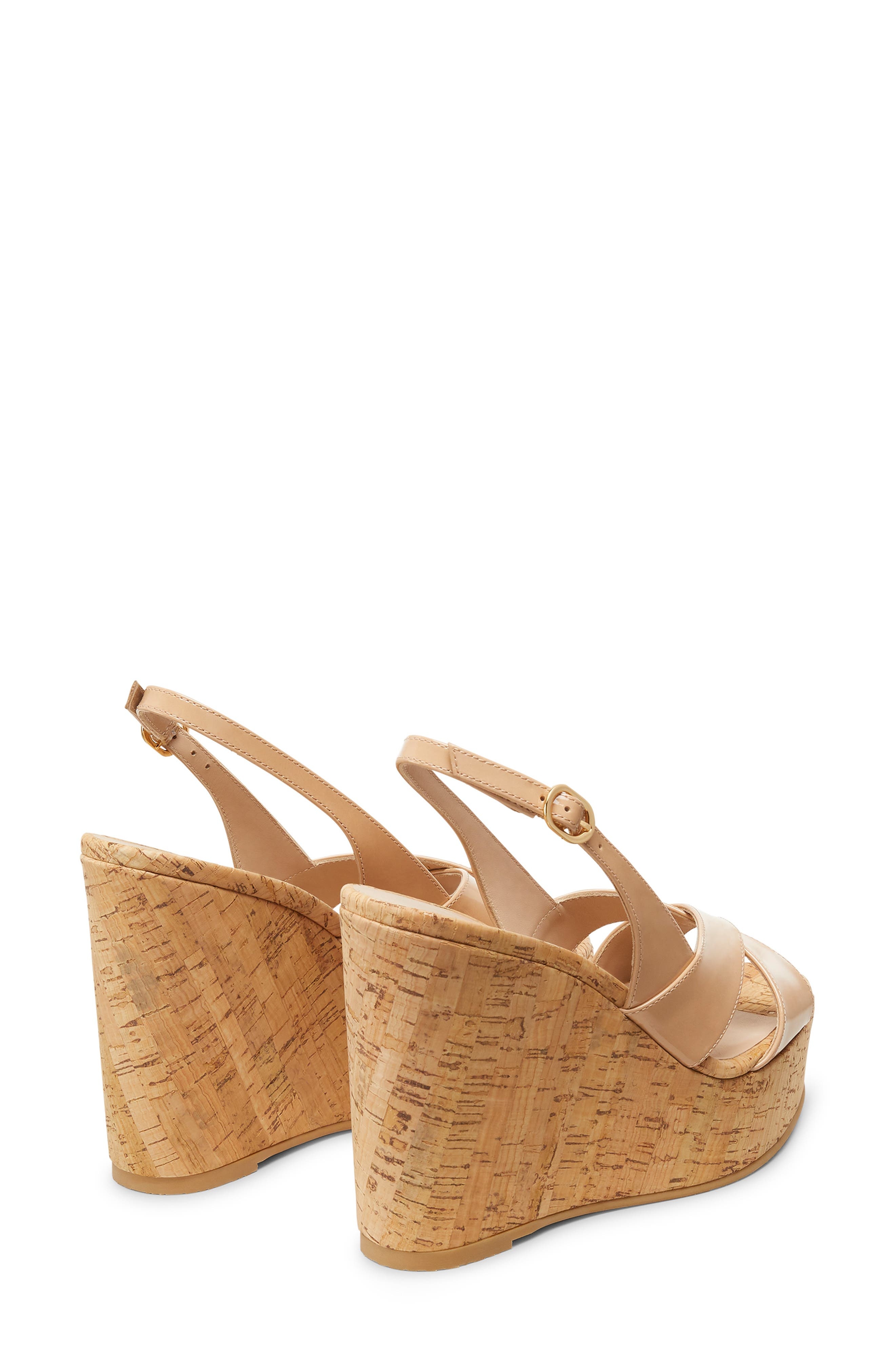 Stuart Weitzman Dayna Slingback Platform Wedge Sandal in Adobe at Nordstrom - 2