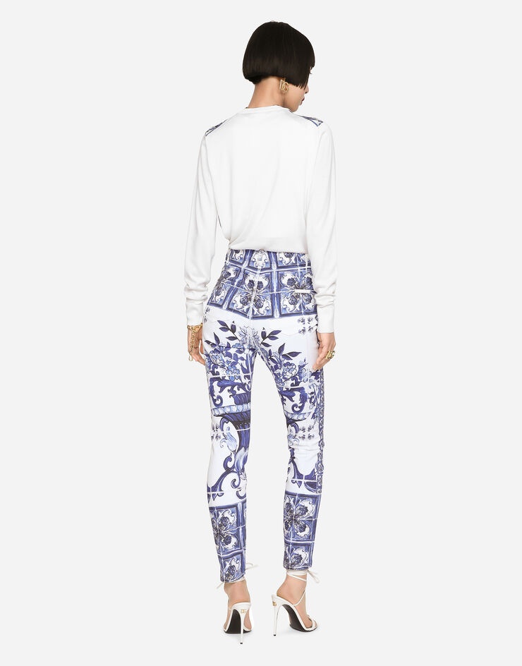 Majolica-print Grace jeans - 3