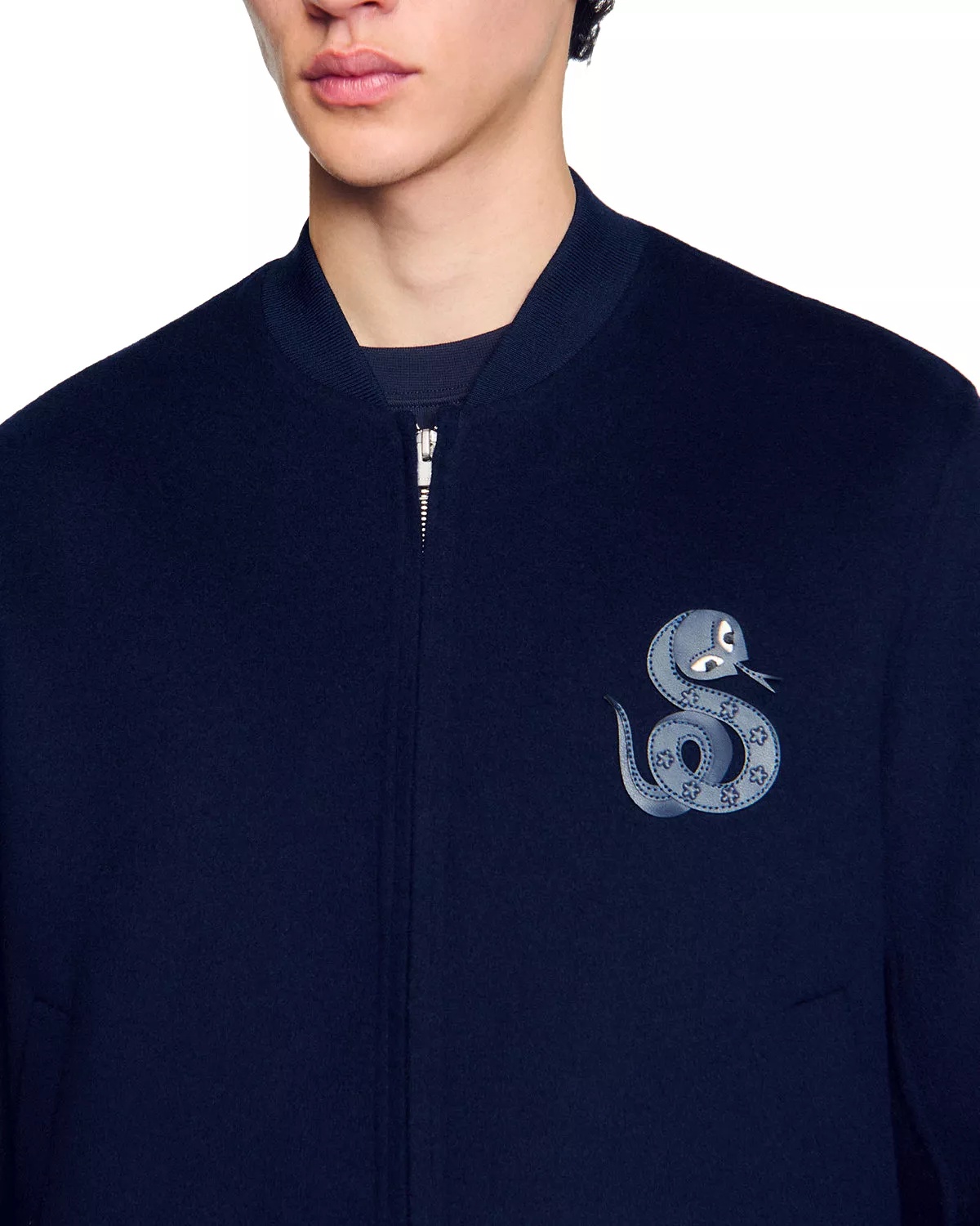 Double Faced Snake Detail Jacket - 5