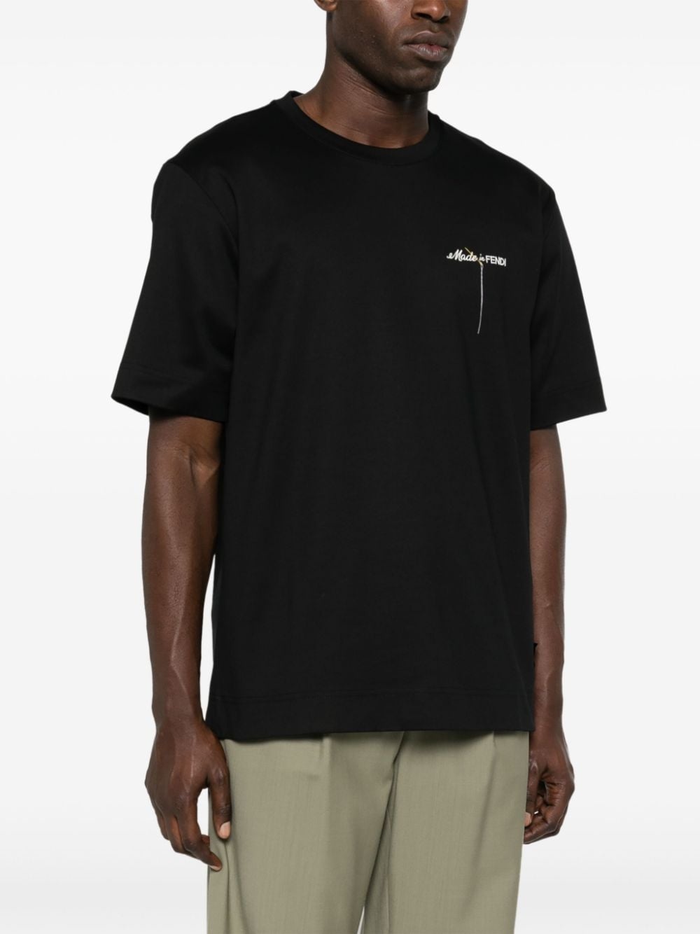 logo-embroidered T-shirt - 3