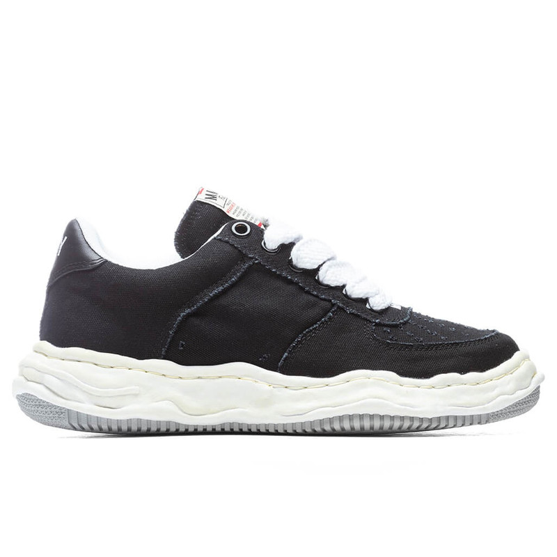 WAYNE LOW OG SOLE WASHED CANVAS SNEAKER - BLACK 1