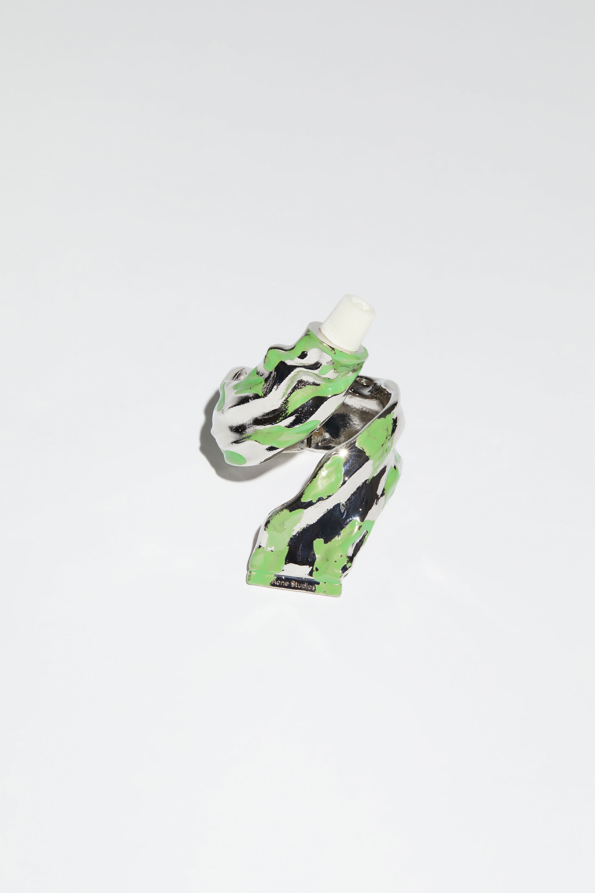 Paint tube bracelet - Silver/green - 1