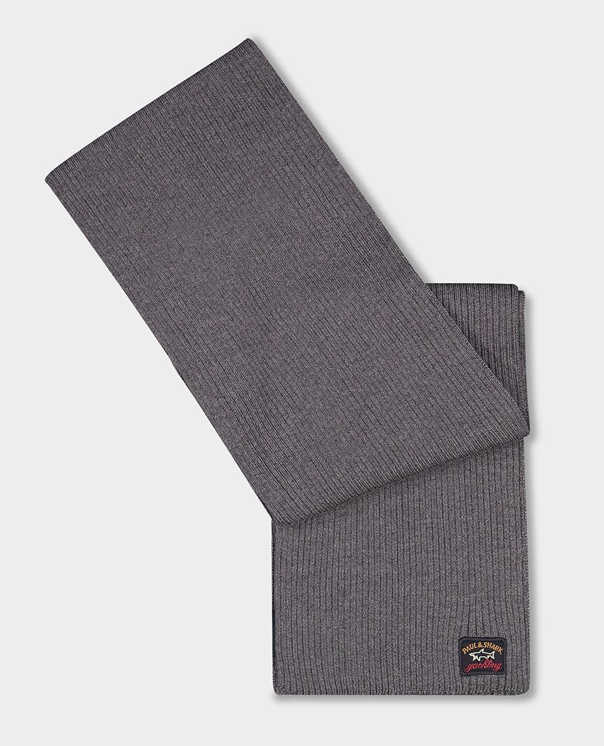 Wool scarf with iconic badge - 4