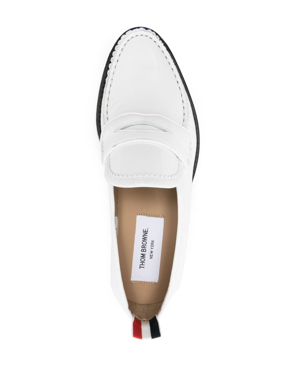 Varsity leather penny loafers - 4