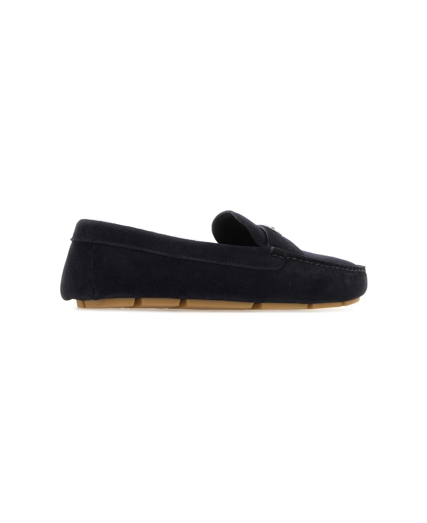 Dark Blue Suede Loafers - 3