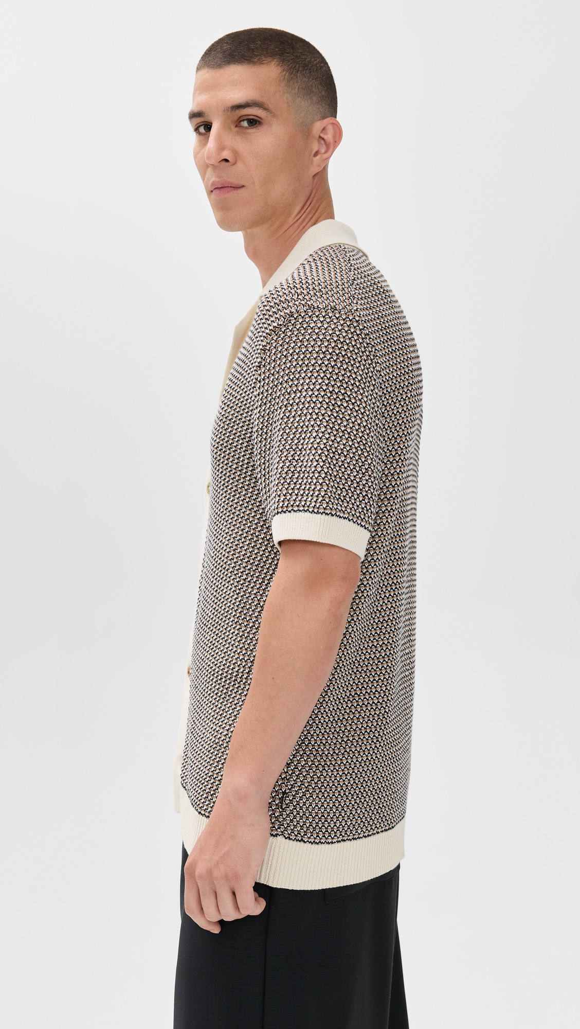 C-Iconico Knit Button Polo Shirt - 3