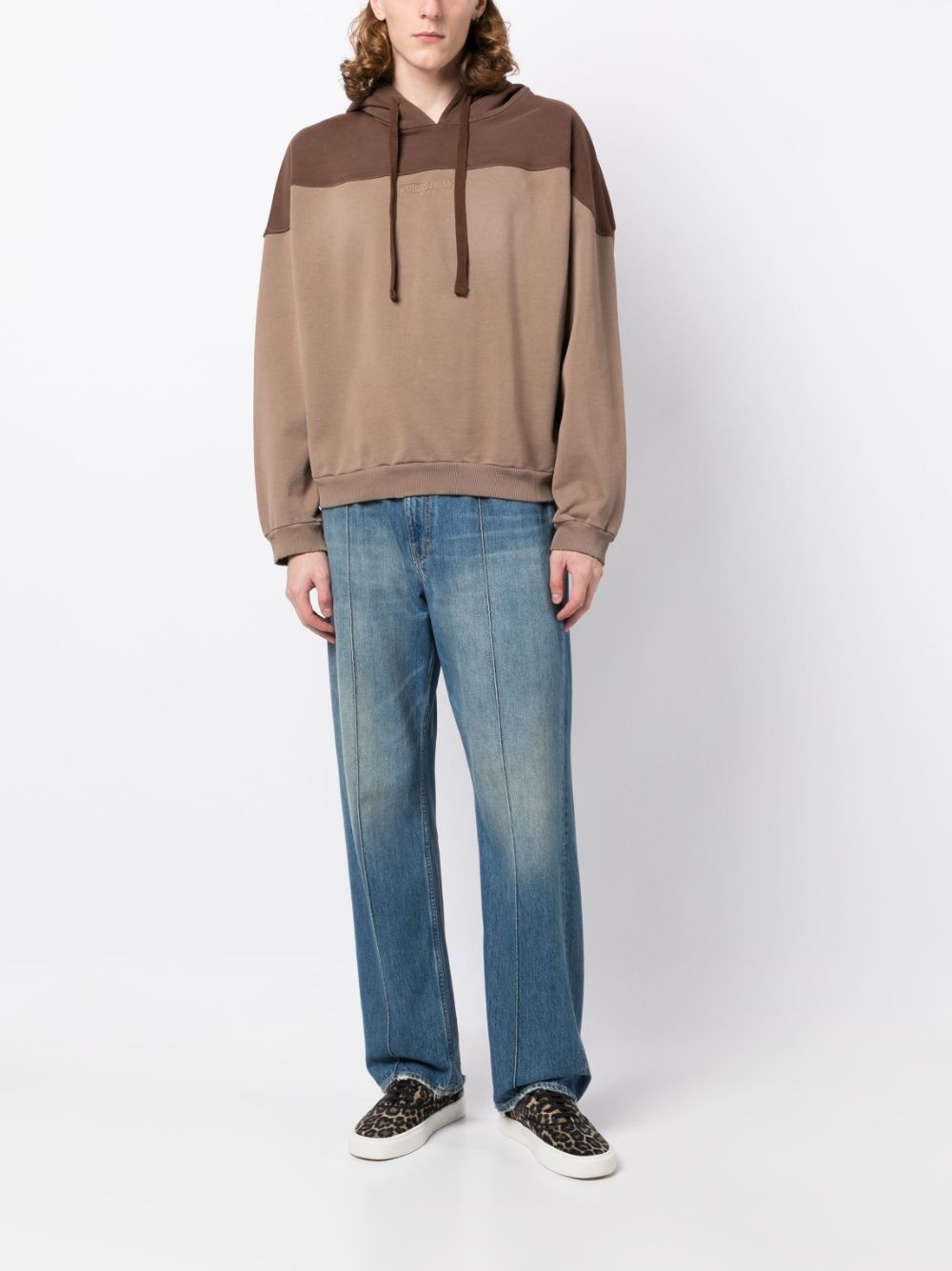 embroidered-logo cotton hoodie - 2