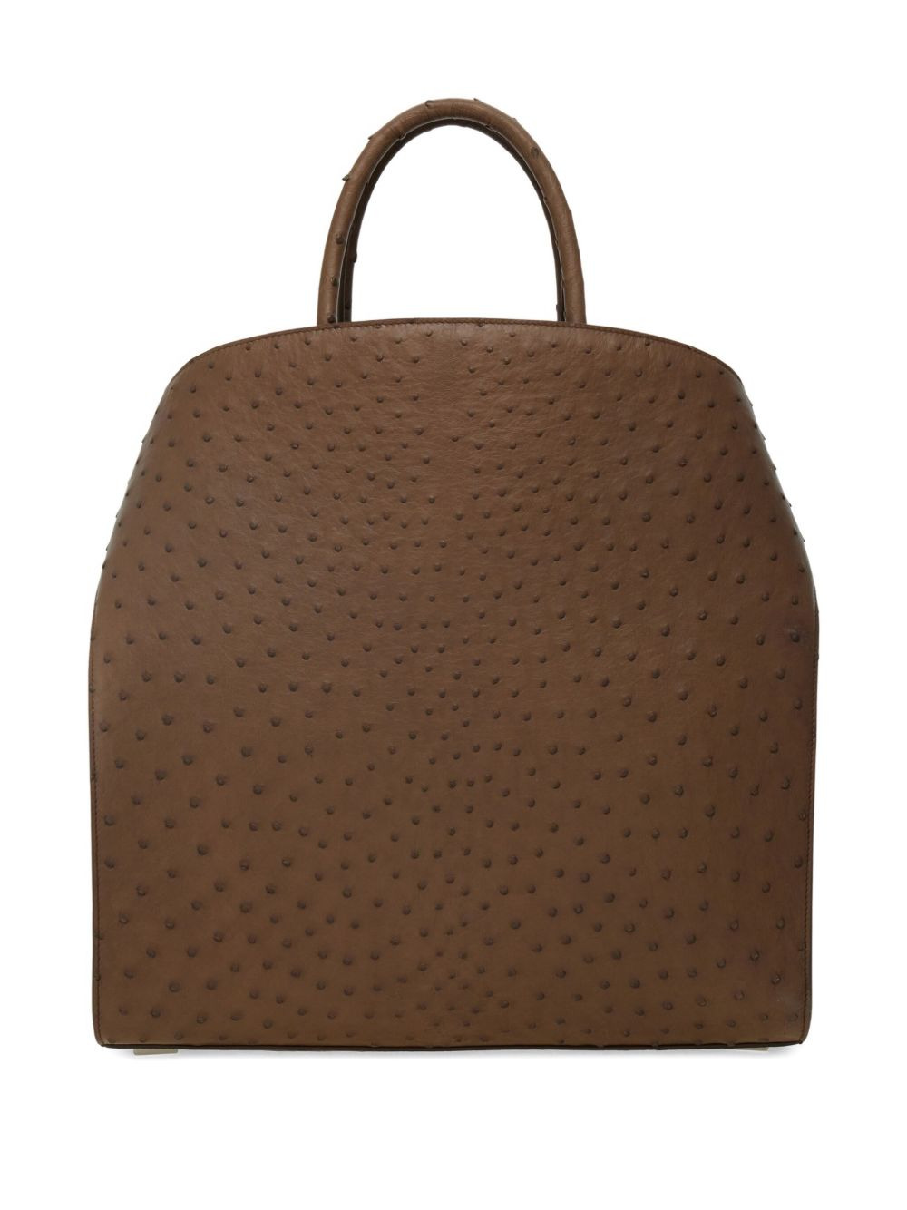 Hug ostrich leather Gancini-buckle tote bag - 2
