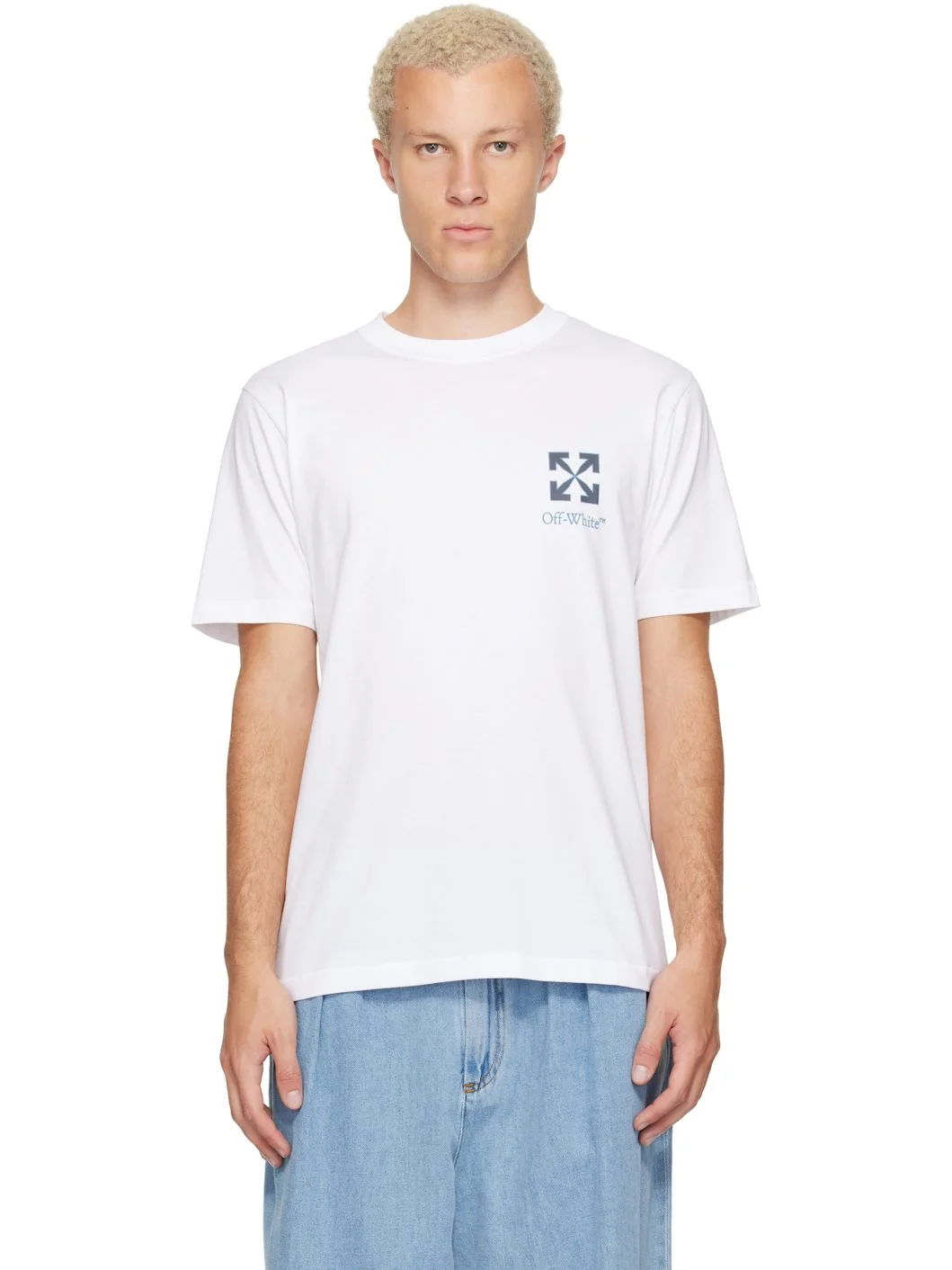 White Small Arrow Regular T-shirt - 1