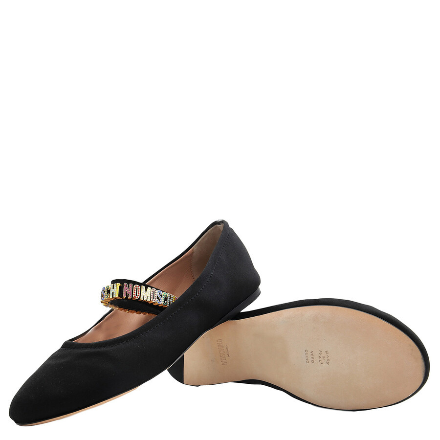 Moschino Mini Logo Lettering Ballet Flats - 2