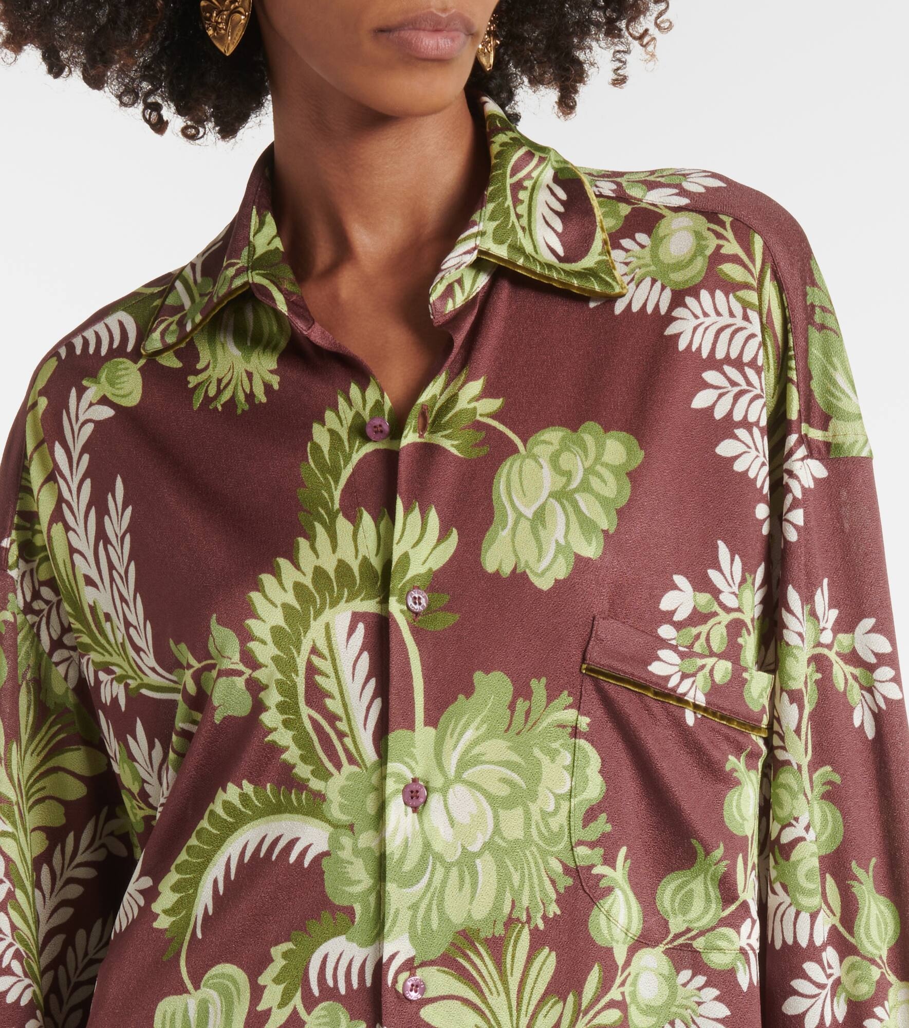 Floral oversized shirt - 4