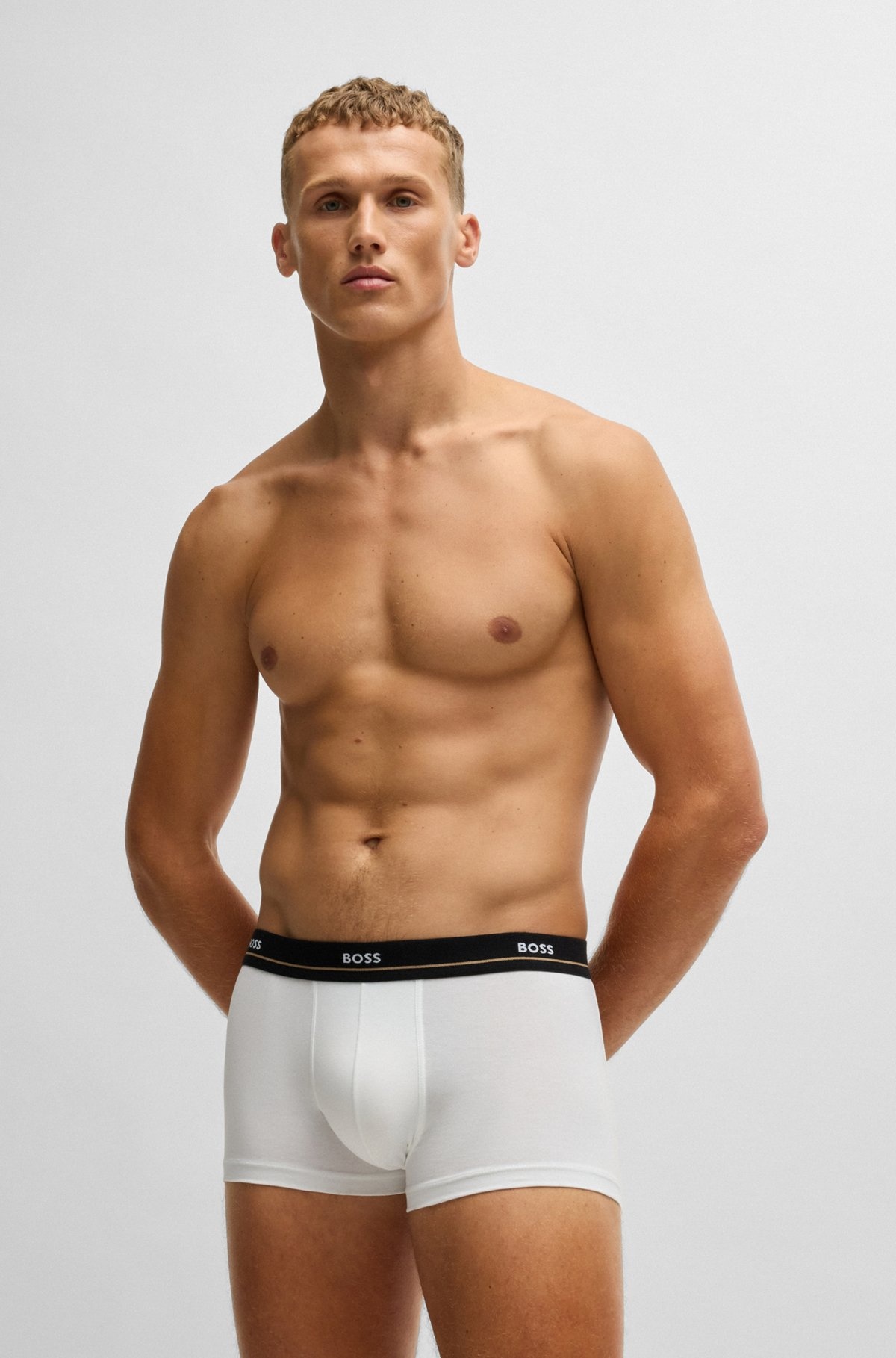 FIVE-PACK OF STRETCH-COTTON TRUNKS WITH LOGO WAISTBANDS - 2