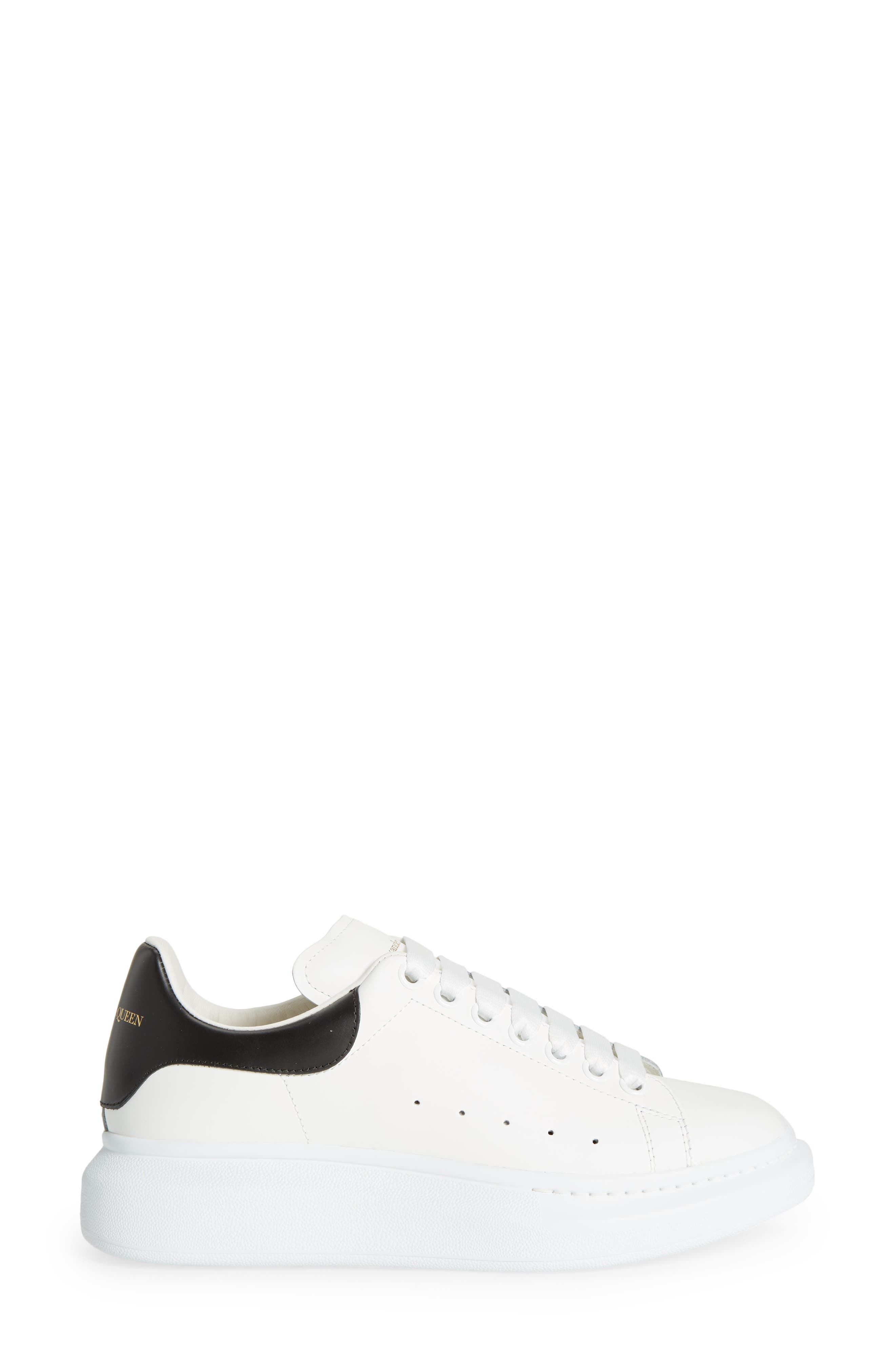 McQueen Oversize Sneaker in White/Black at Nordstrom - 3