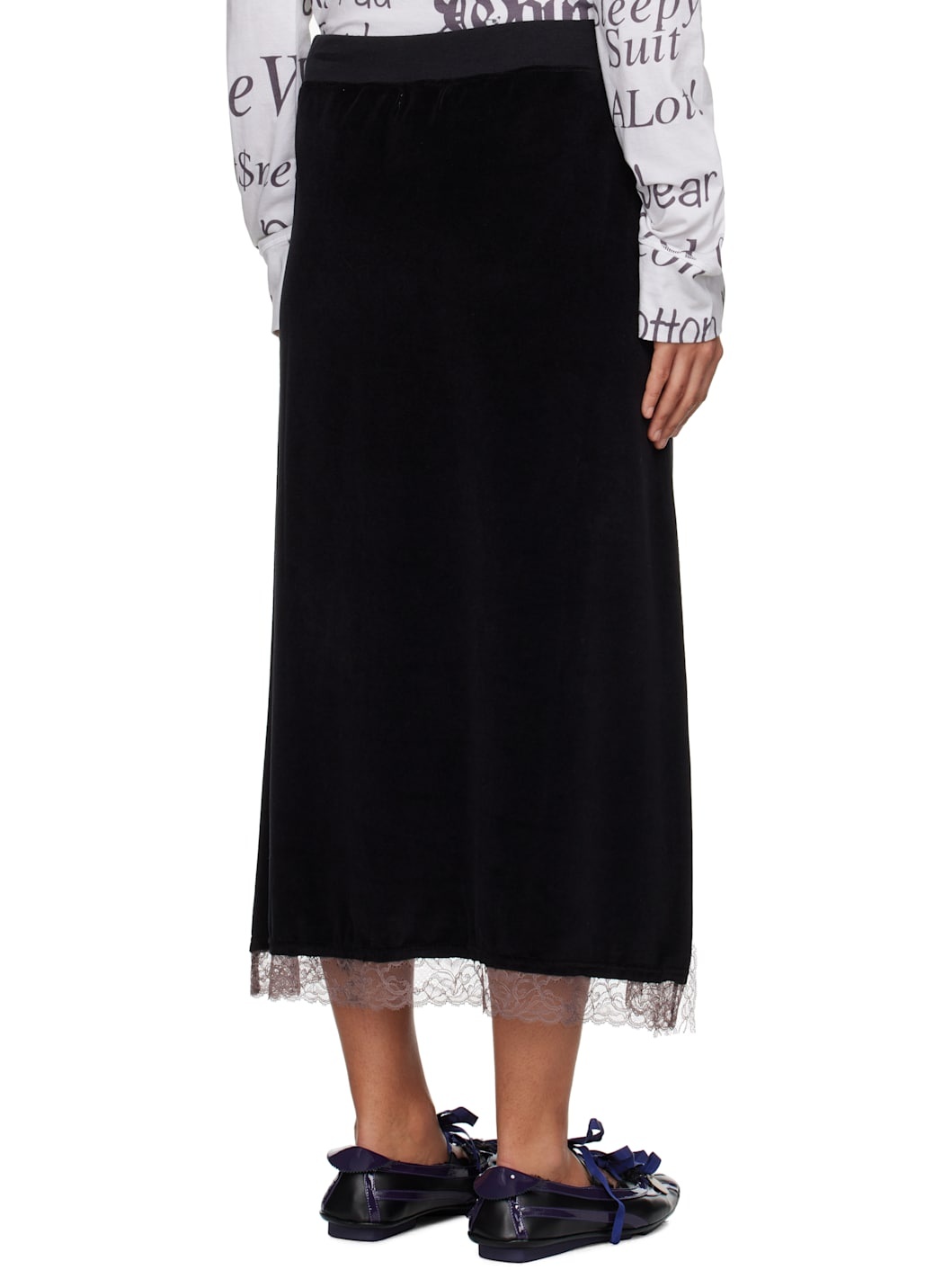 Black Roots Midi Skirt - 3