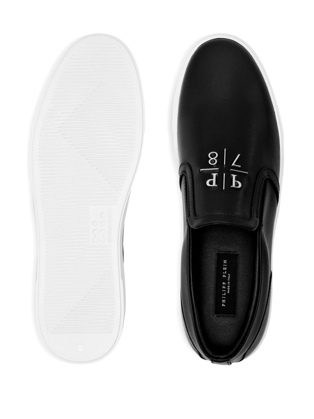 slip-on leather sneakers - 3