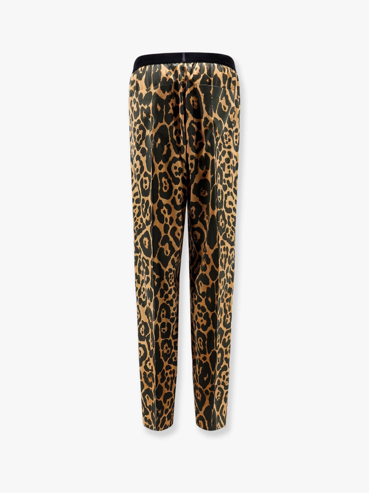 パンツ TOM FORD Stretch silk trouser with animalier print 0400018235380_BLACKBEIGE?wid=