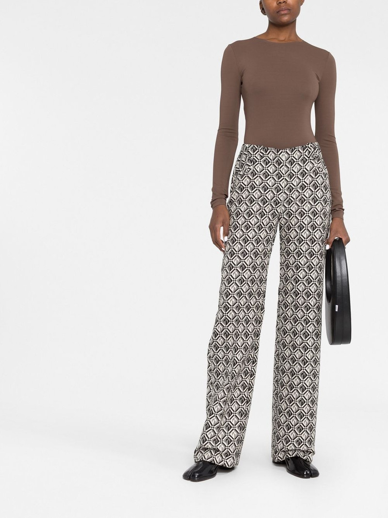 Marine Serre Moon Diamant-print tailored trousers outlook