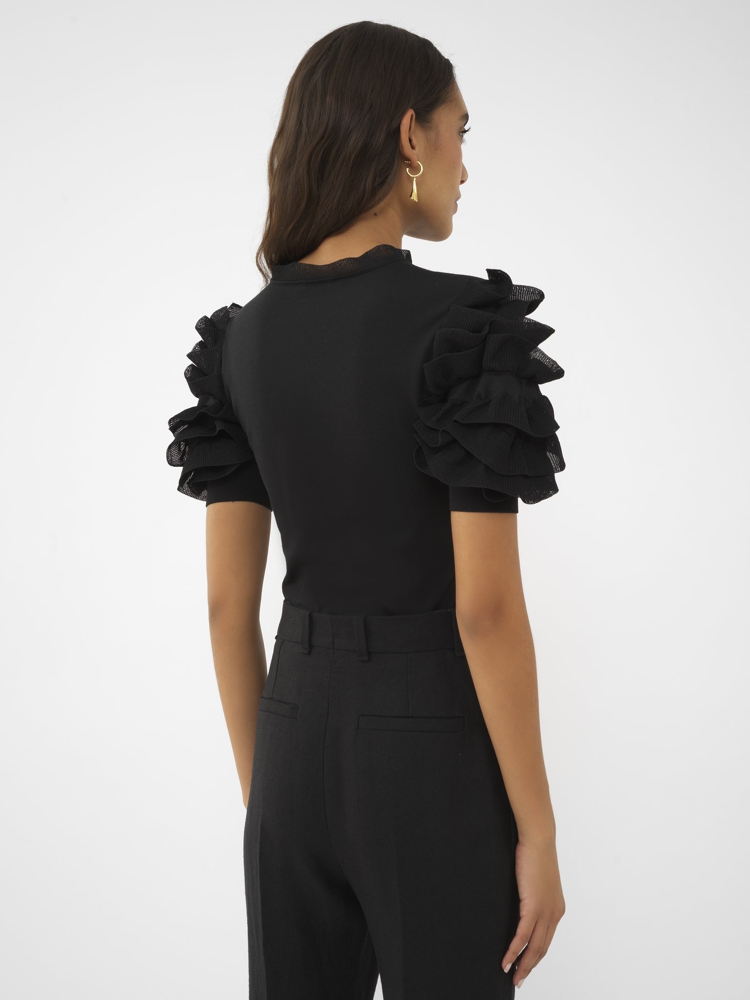 SHORT-SLEEVE RUFFLED TOP - 5