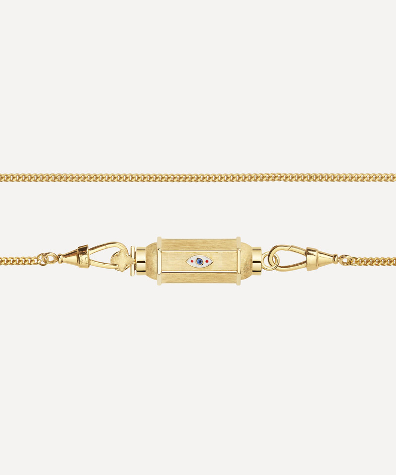 18ct Gold Evil Eye Baby Locket Necklace 3