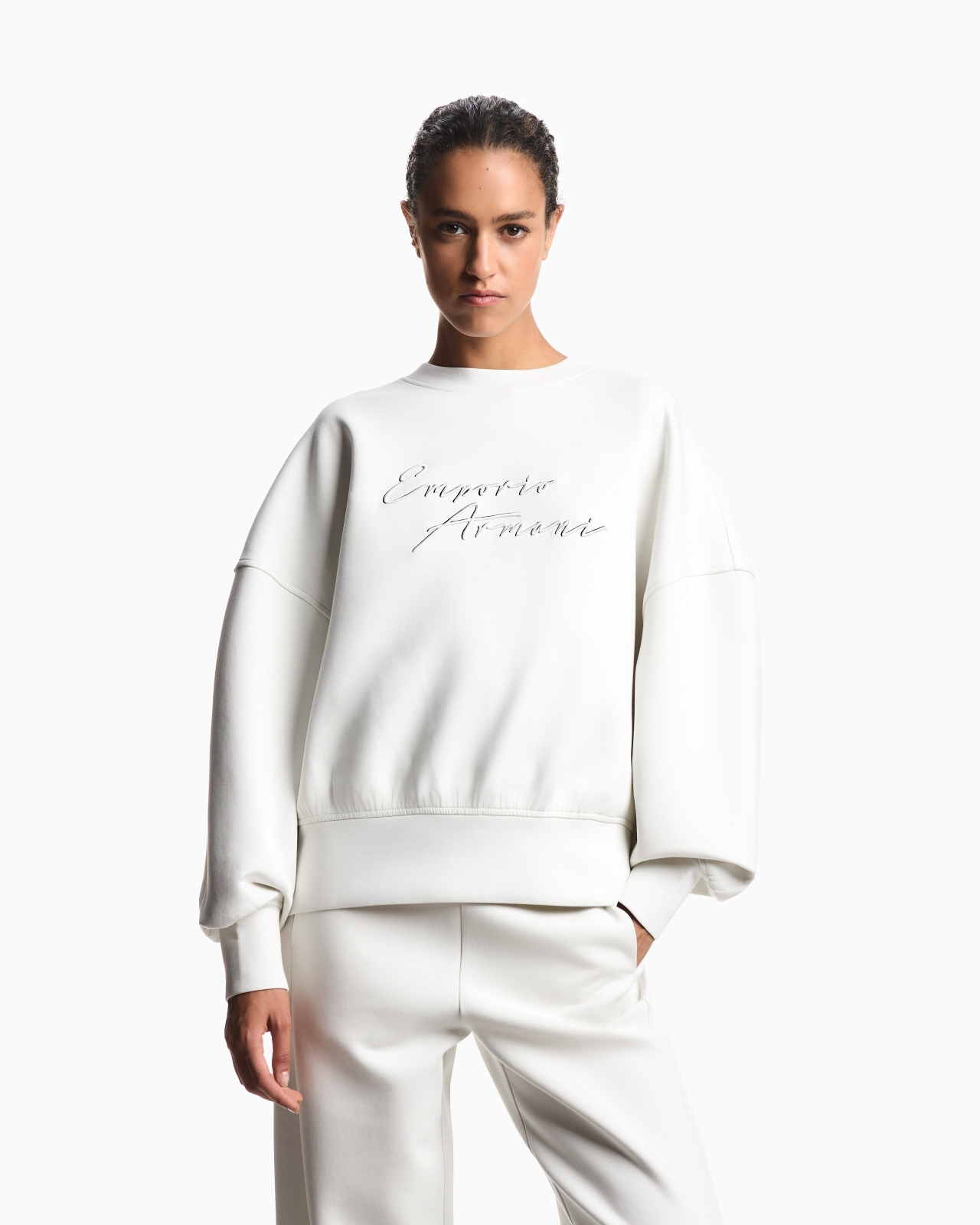ASV DOUBLE-JERSEY CREW-NECK SWEATSHIRT WITH LOGO EMBROIDERY - 4