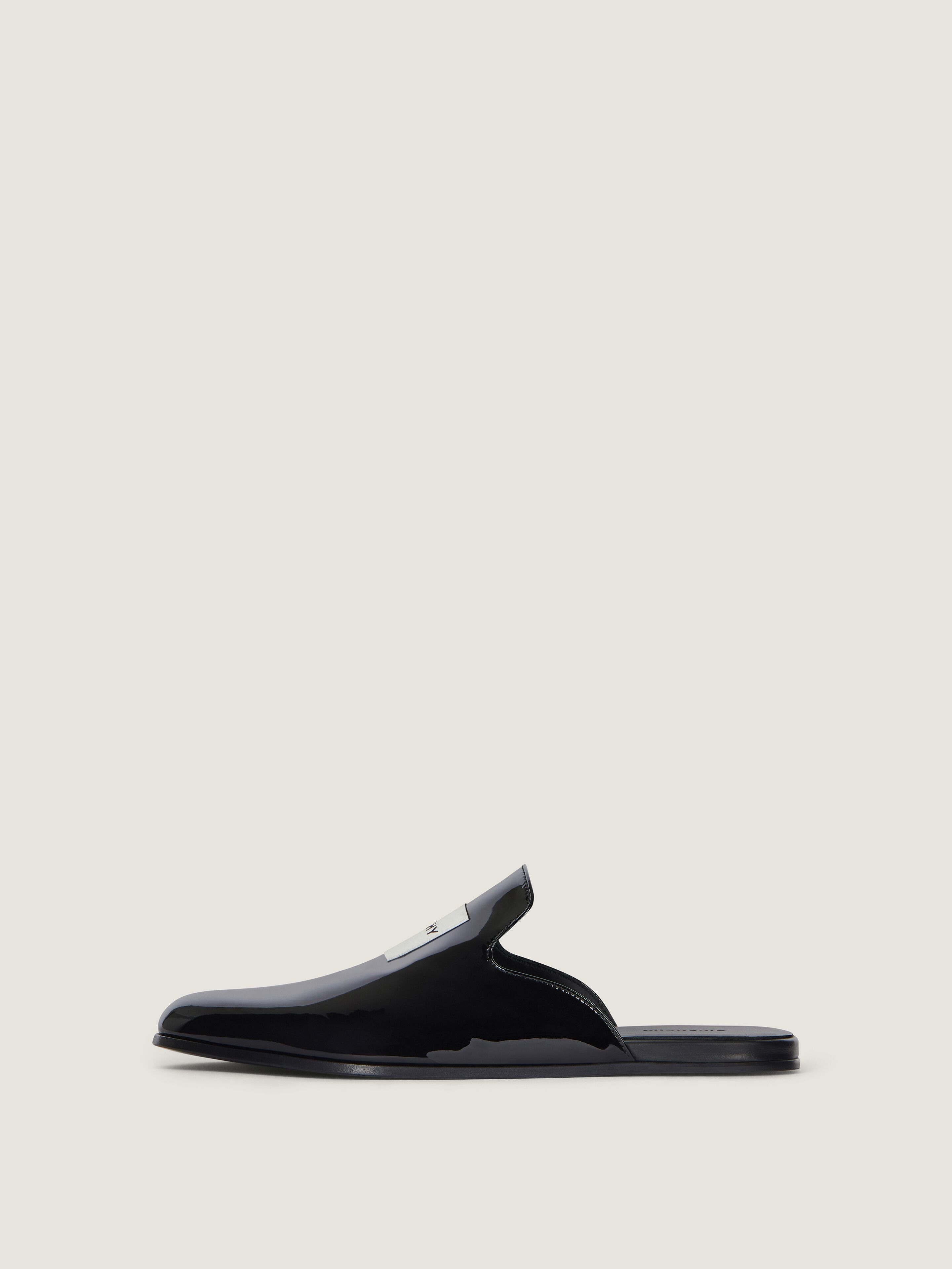 LABEL FLAT MULES IN PATENT LEATHER - 3