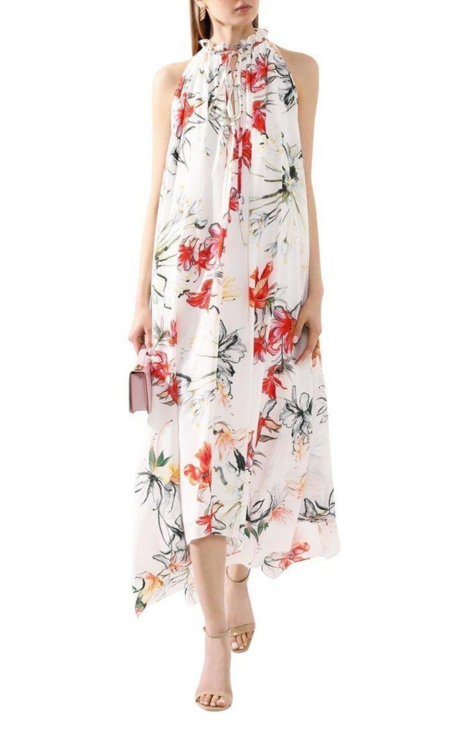 Endangered Flower Print Sleeveless Dress - 4