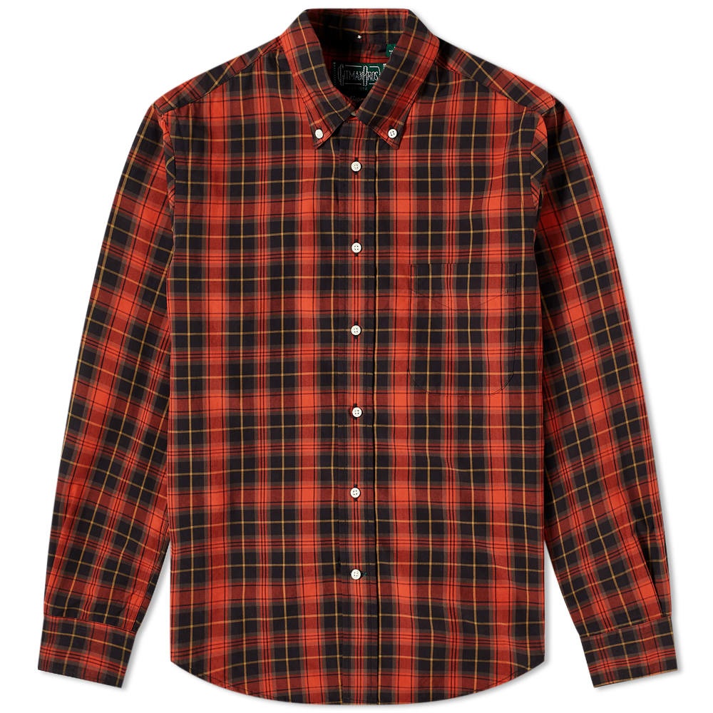 Gitman Vintage Button Down Poplin Plaid Shirt - 1