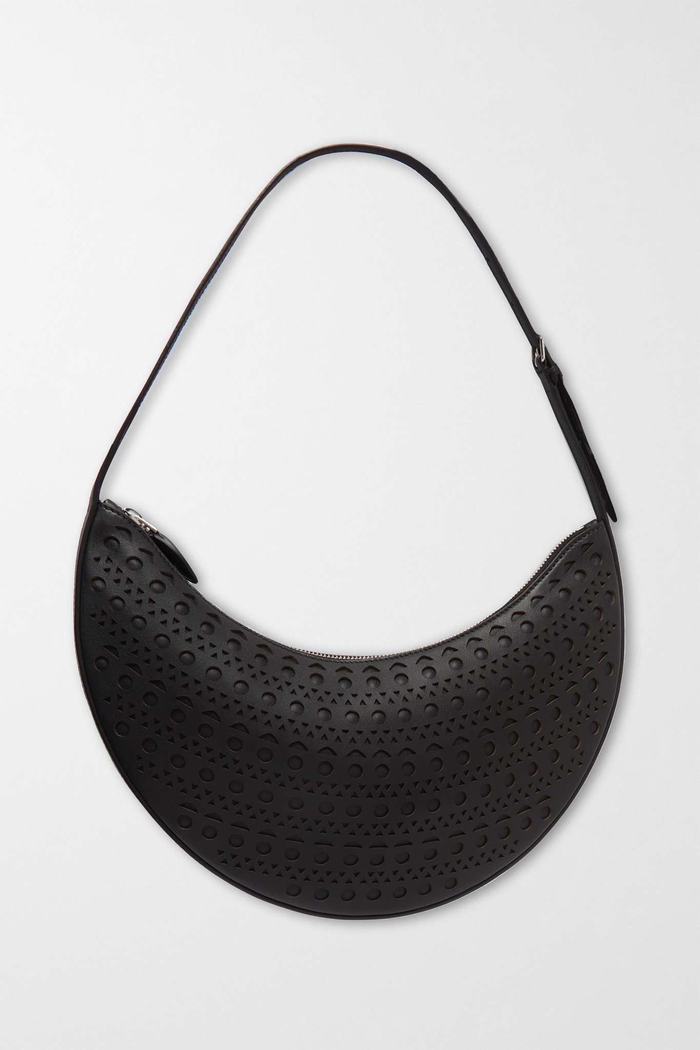 Demi Lune laser-cut leather shoulder bag - 1