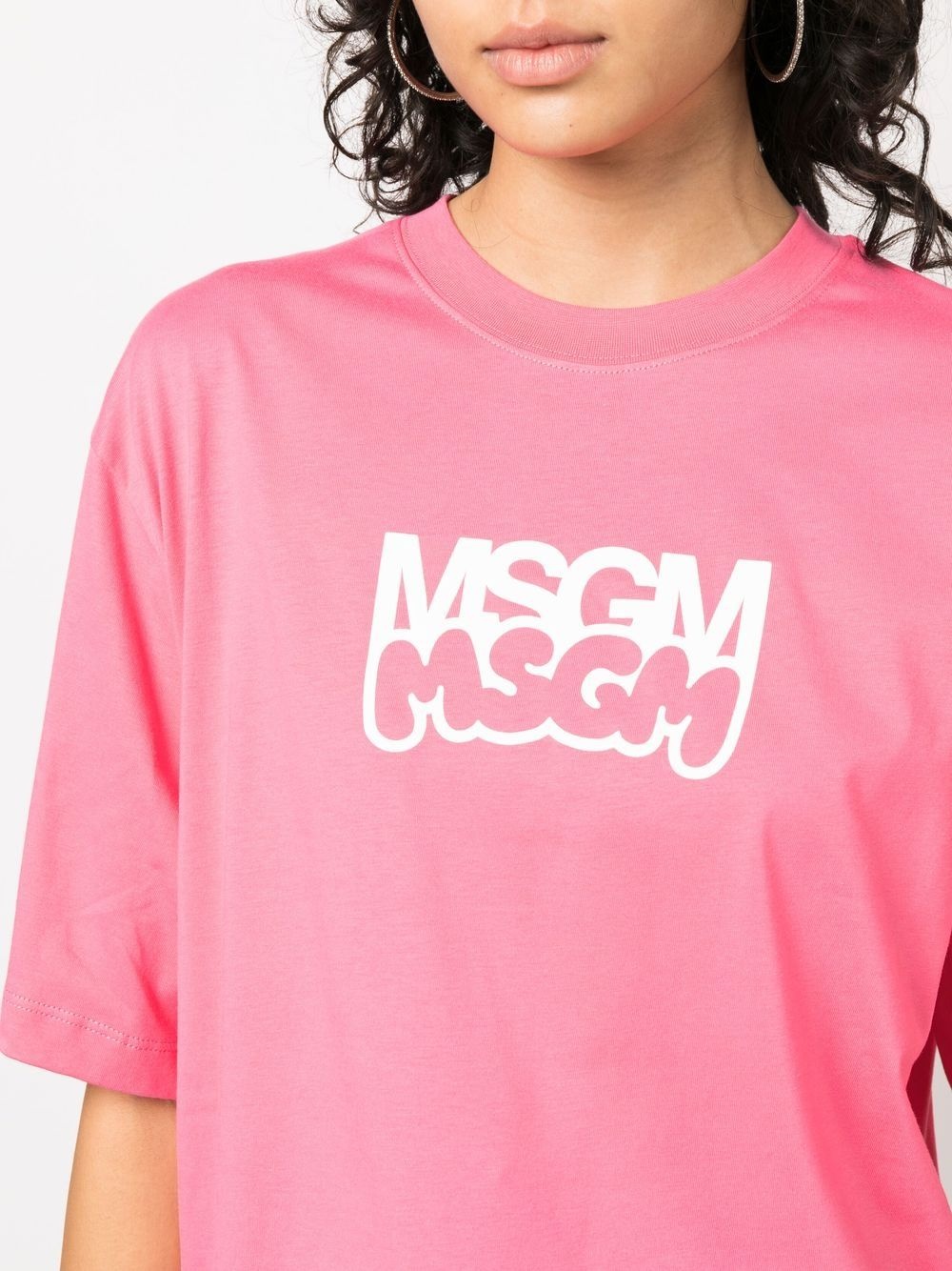 MSGM logo-print cotton T-shirt | farfetch | REVERSIBLE
