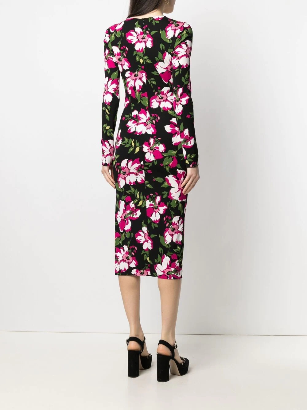 floral-print mid-length dress - 4
