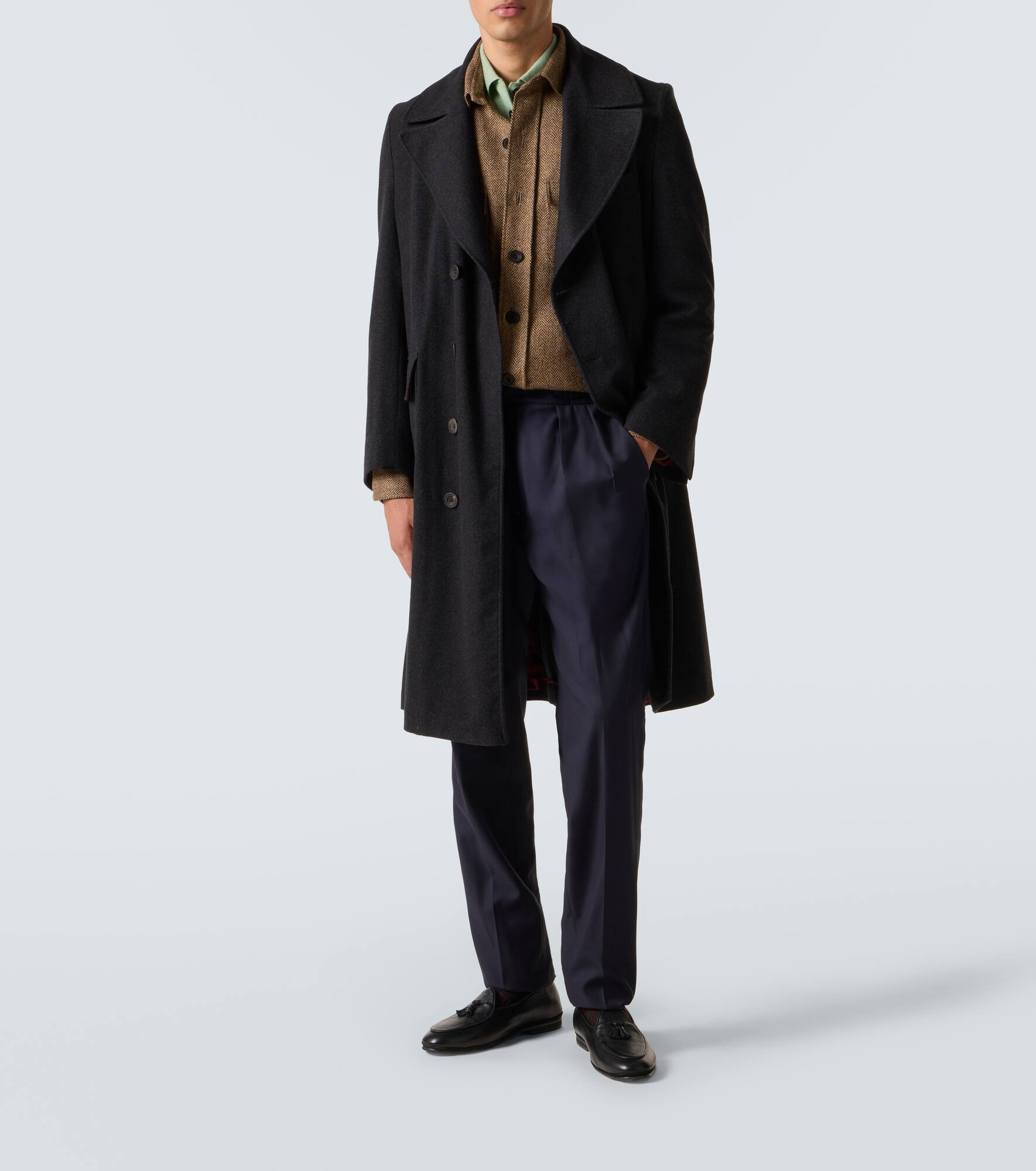 Herringbone wool Western shirt - 2