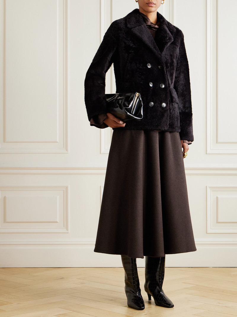 Yves Salomon Double-breasted Shearling Jacket outlook