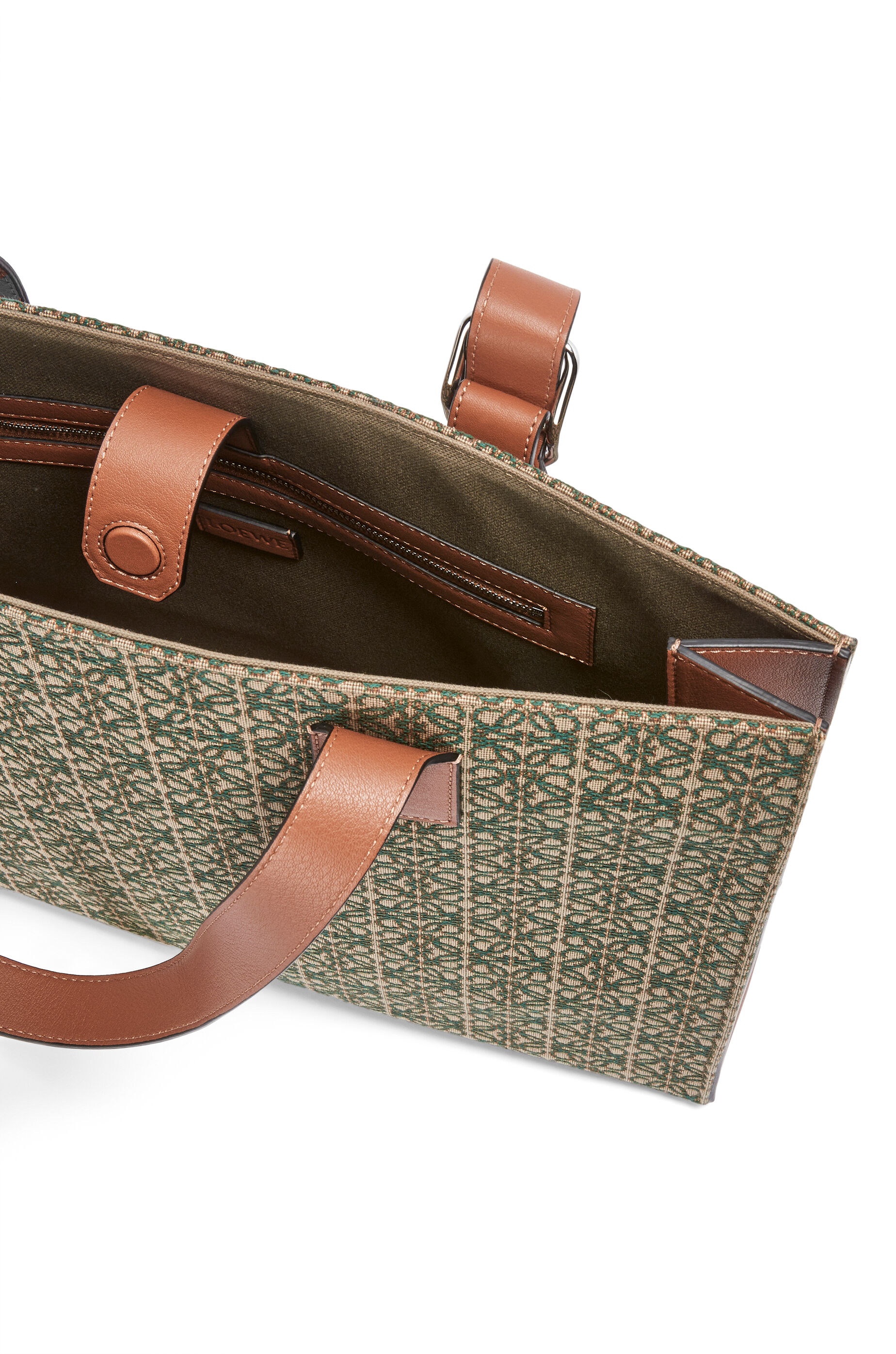 Buckle Horizontal tote in Anagram jacquard and calfskin - 5