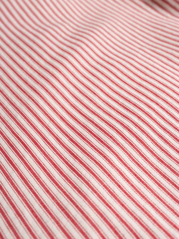 Isa Striped Denim Shirt Red/Offwhite - 4