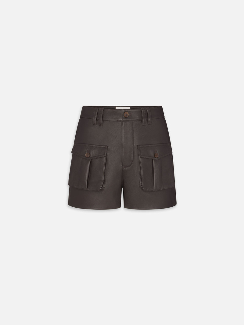 The Leather Scout Short in Truffle 1