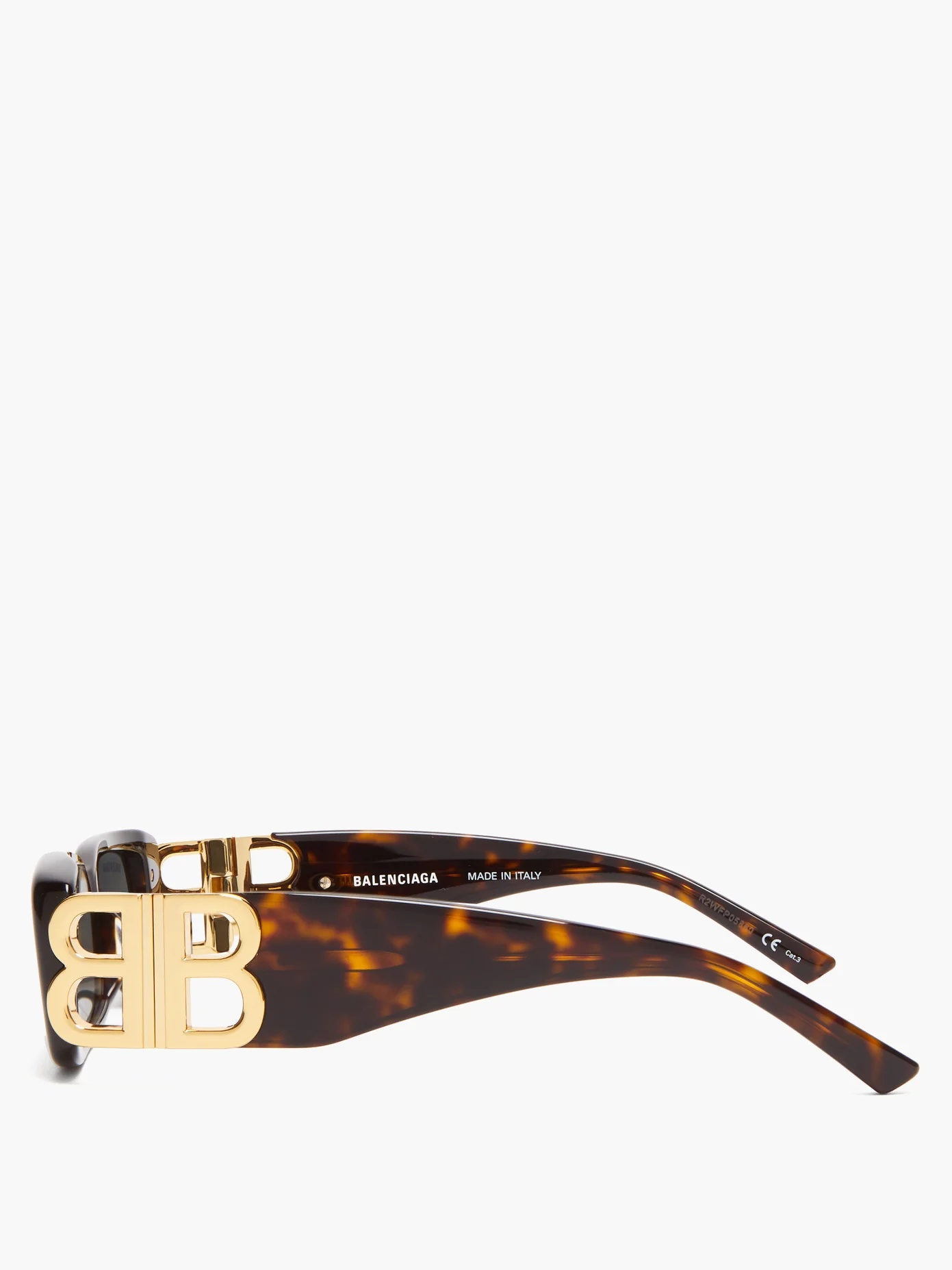 Rectangle tortoiseshell-acetate sunglasses - 3