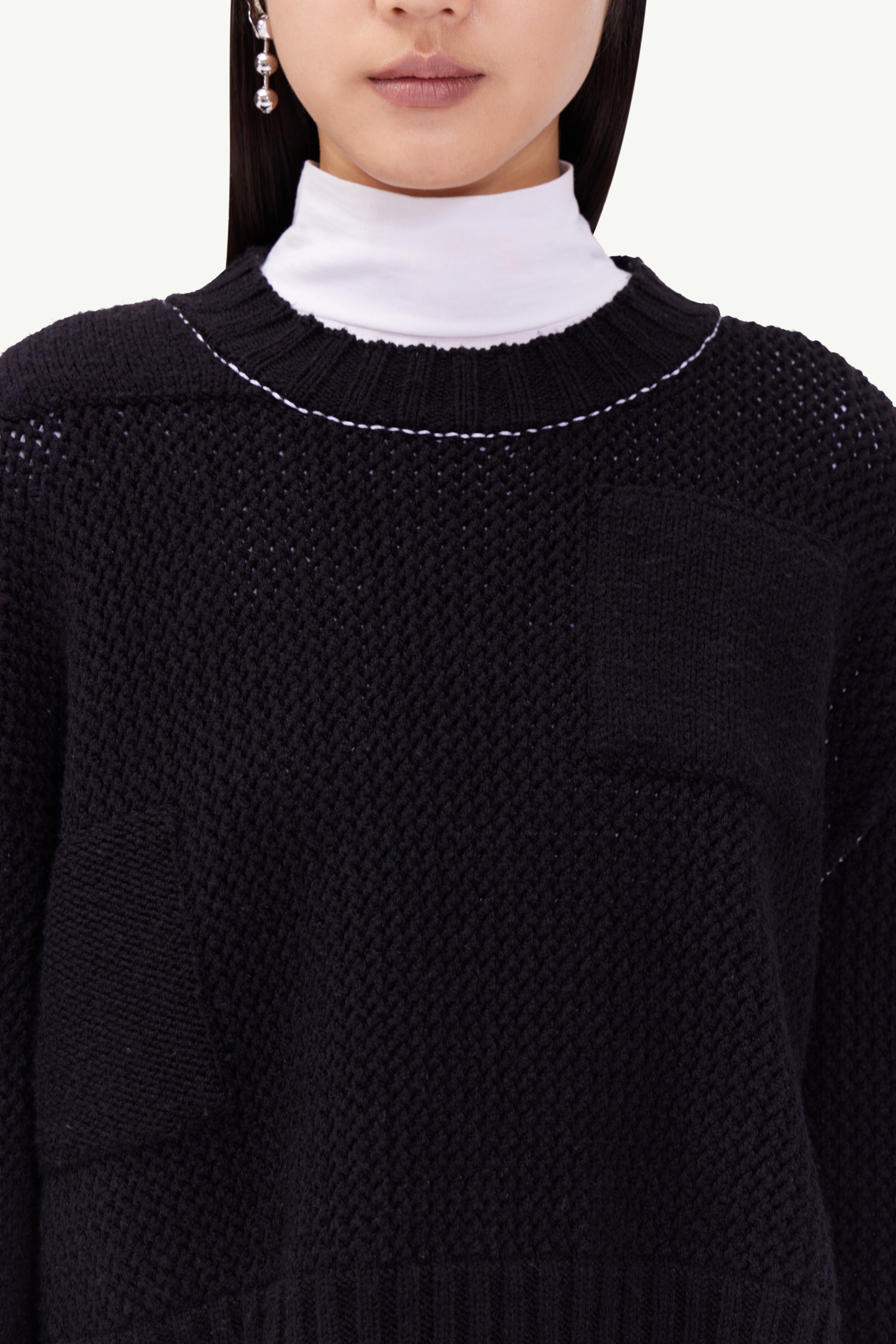 Patch knit sweater - 5
