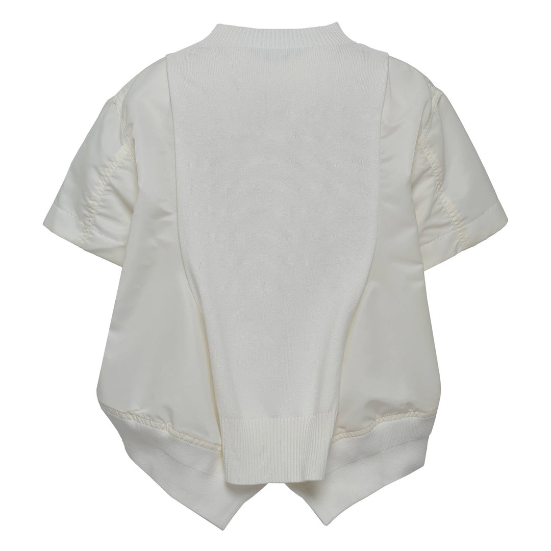 Nylon Twill X Knit Pullover - 2