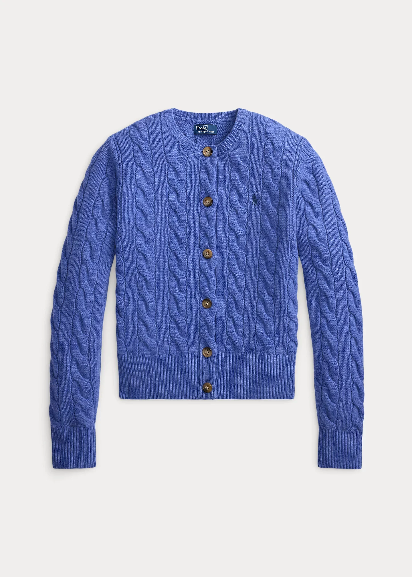 Cable-Knit Wool-Cashmere Cardigan - 1