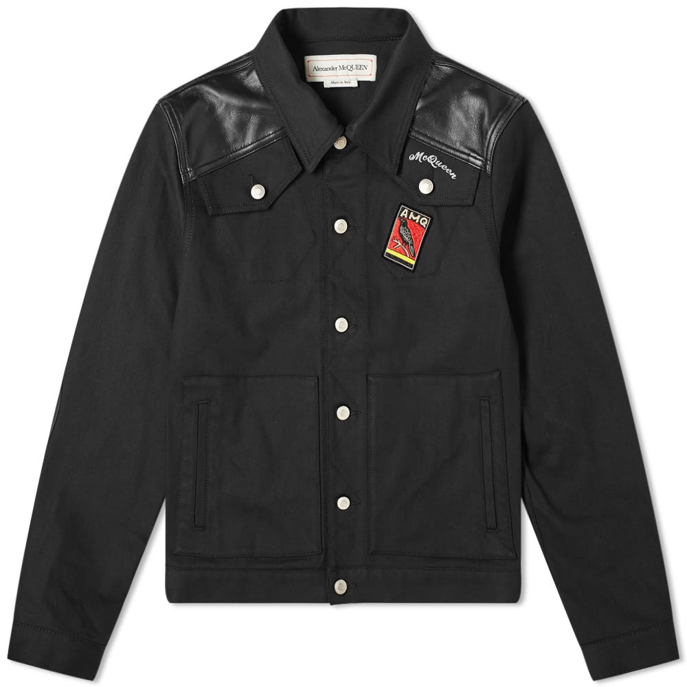 Alexander McQueen Logo Patch Denim Jacket - 1